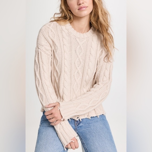 Pistola Denim Eva Sweater in Dove (cream) Cable Knit size medium - Picture 2 of 12